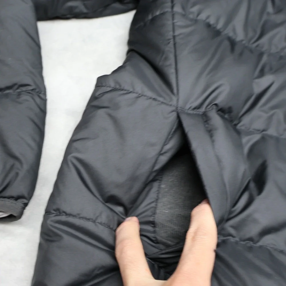 North Face Down Jacket Kids XL 18/20 Black Reversible Andes 550 Fill Pack Puffer